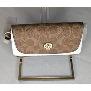 Coach Sunglass/Eyeglass Case - Tan/Gold/Brown, NWT